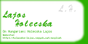 lajos holecska business card